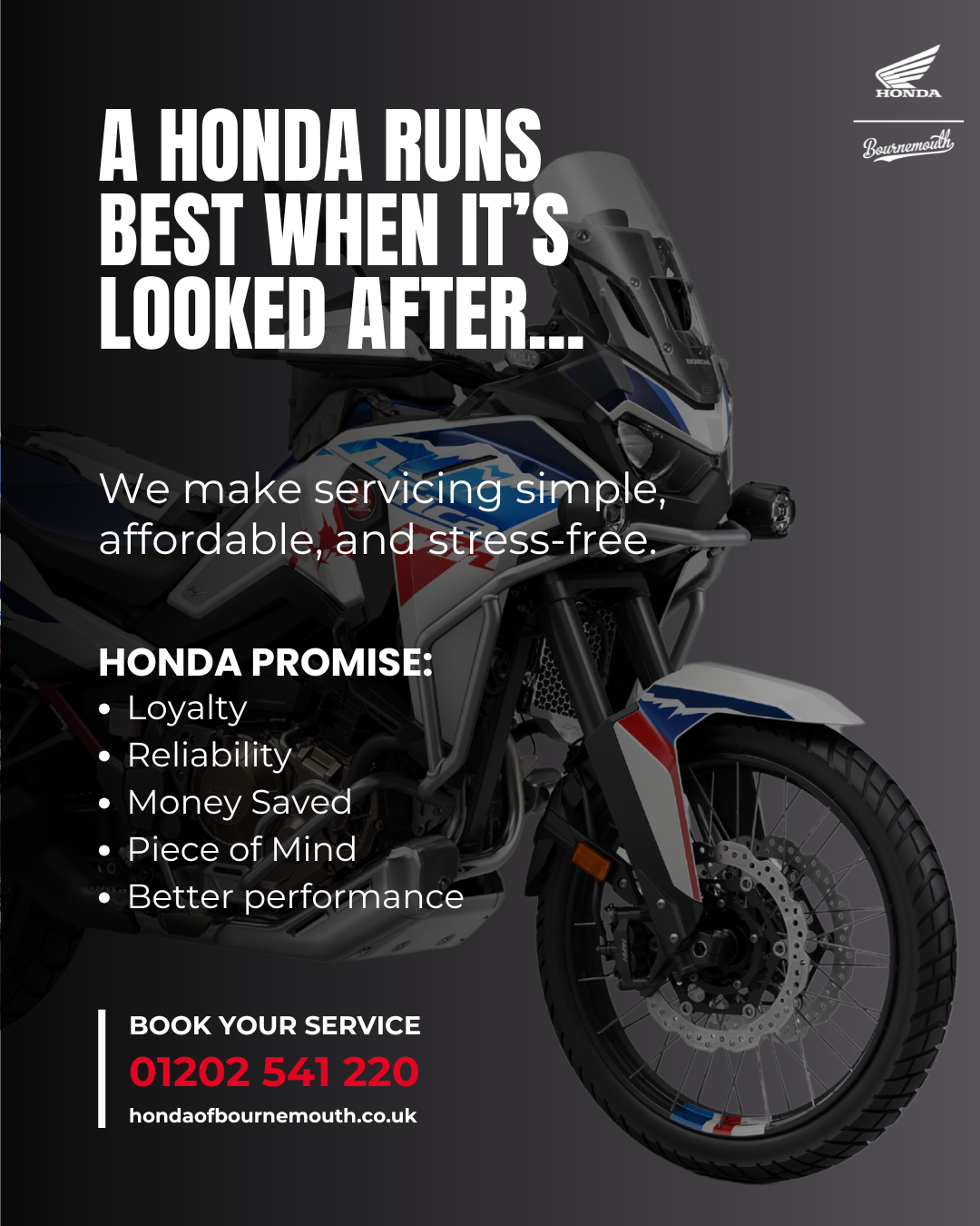 Honda Motorbike Service Poole | Honda Of Bournemouth