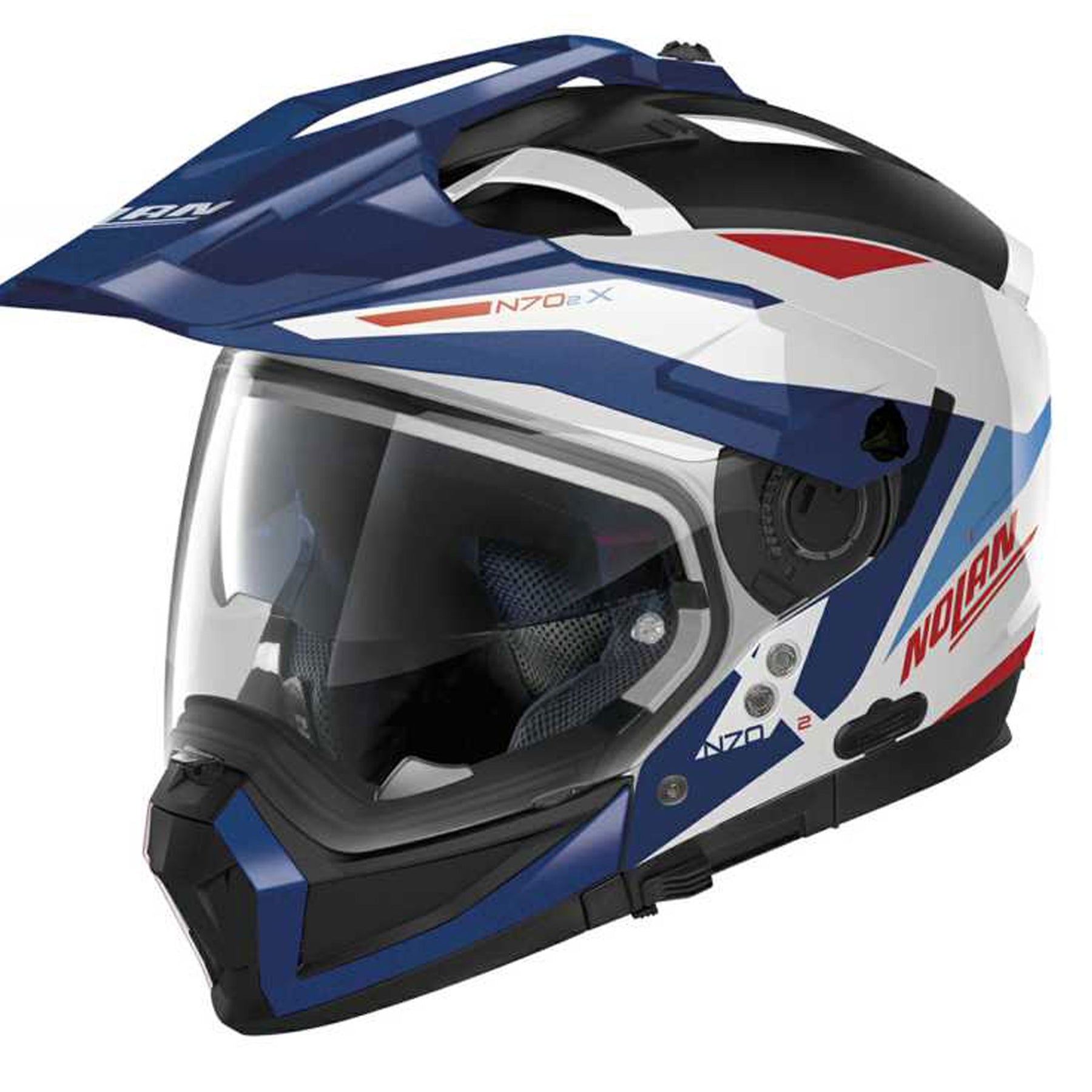 Nolan N70-2 X Stunner White/Red/Blue