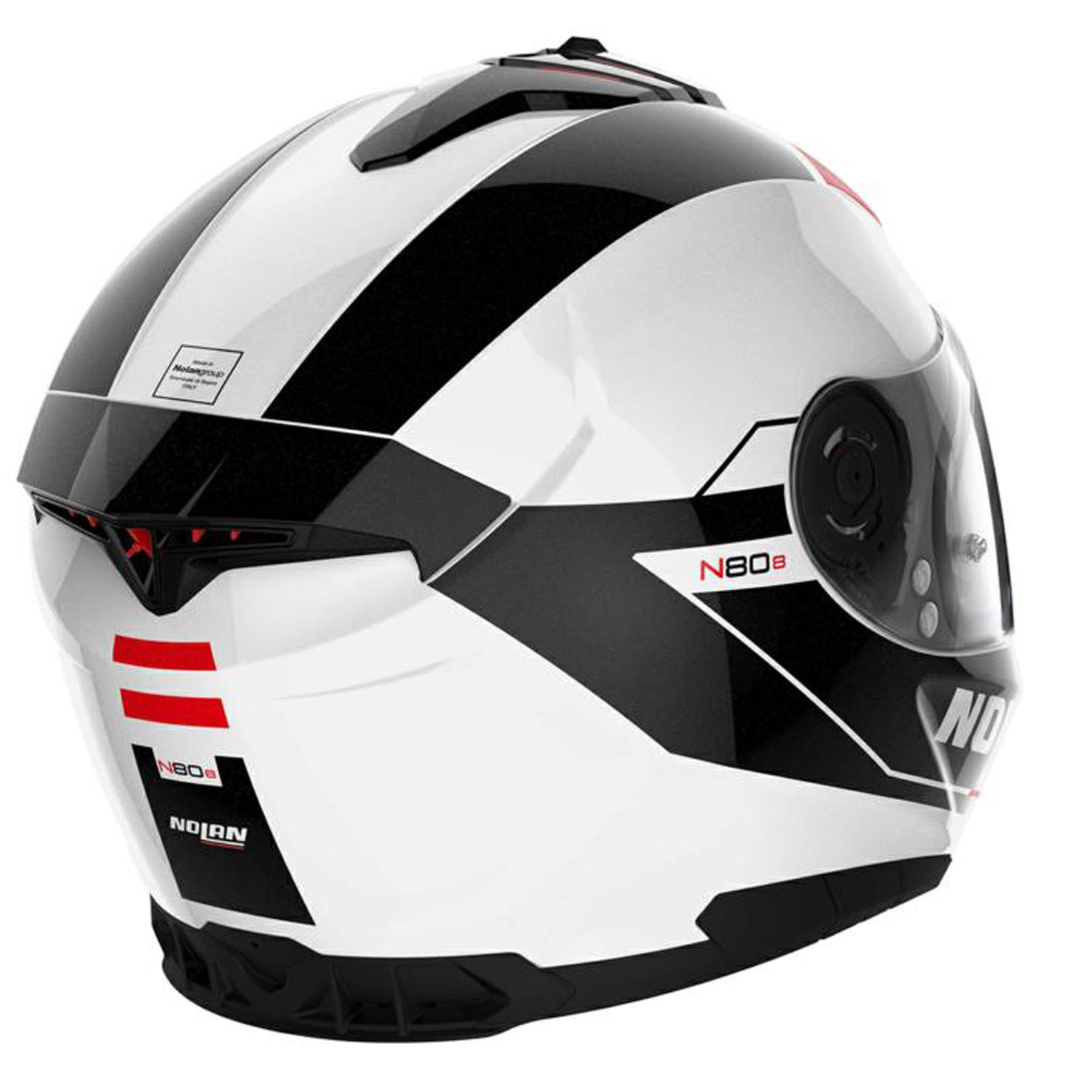 Nolan N80-8 White/Black/Red