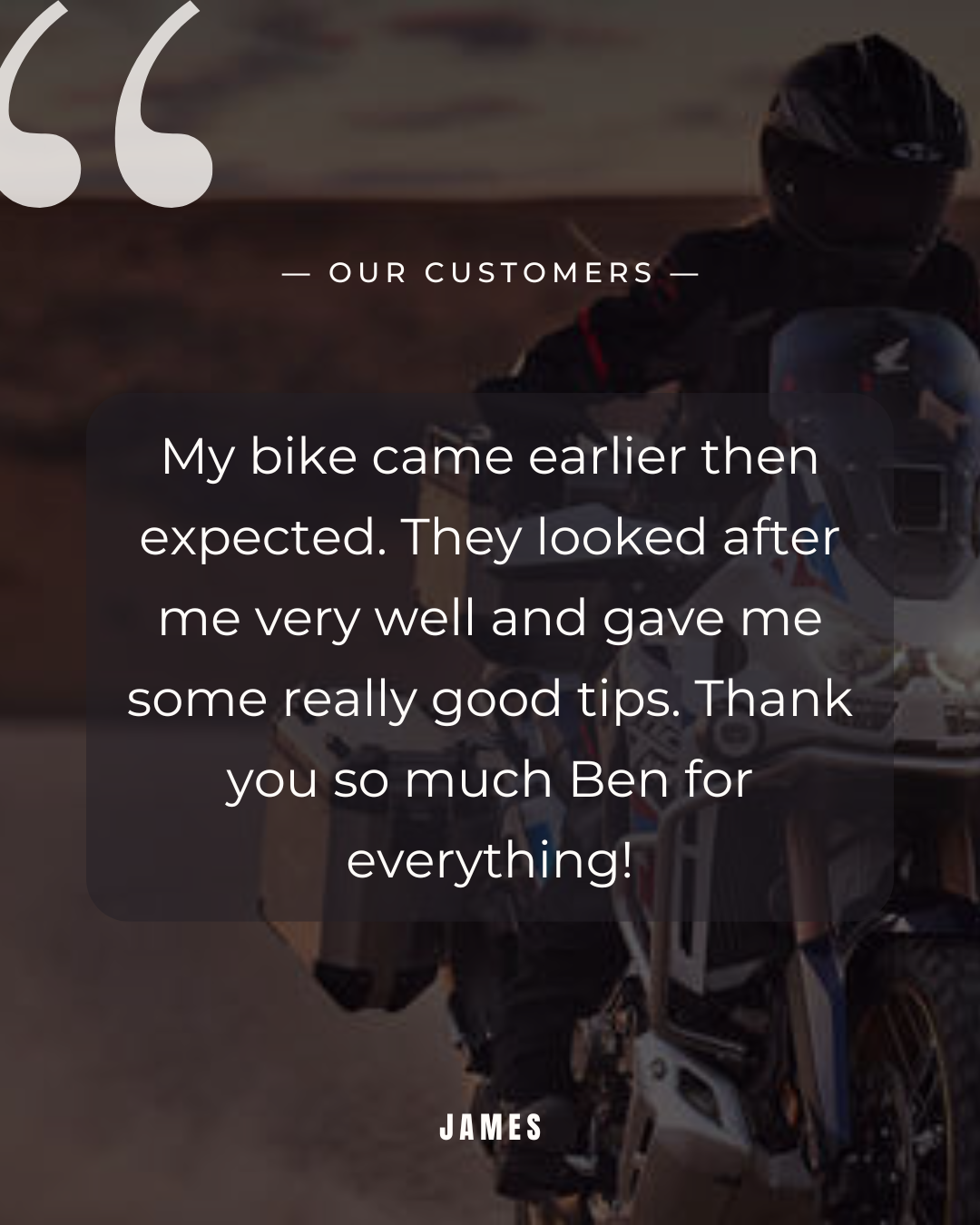 Customer Reviews | Buy New Bikes in Bournemouth | Honda of Bournemouth