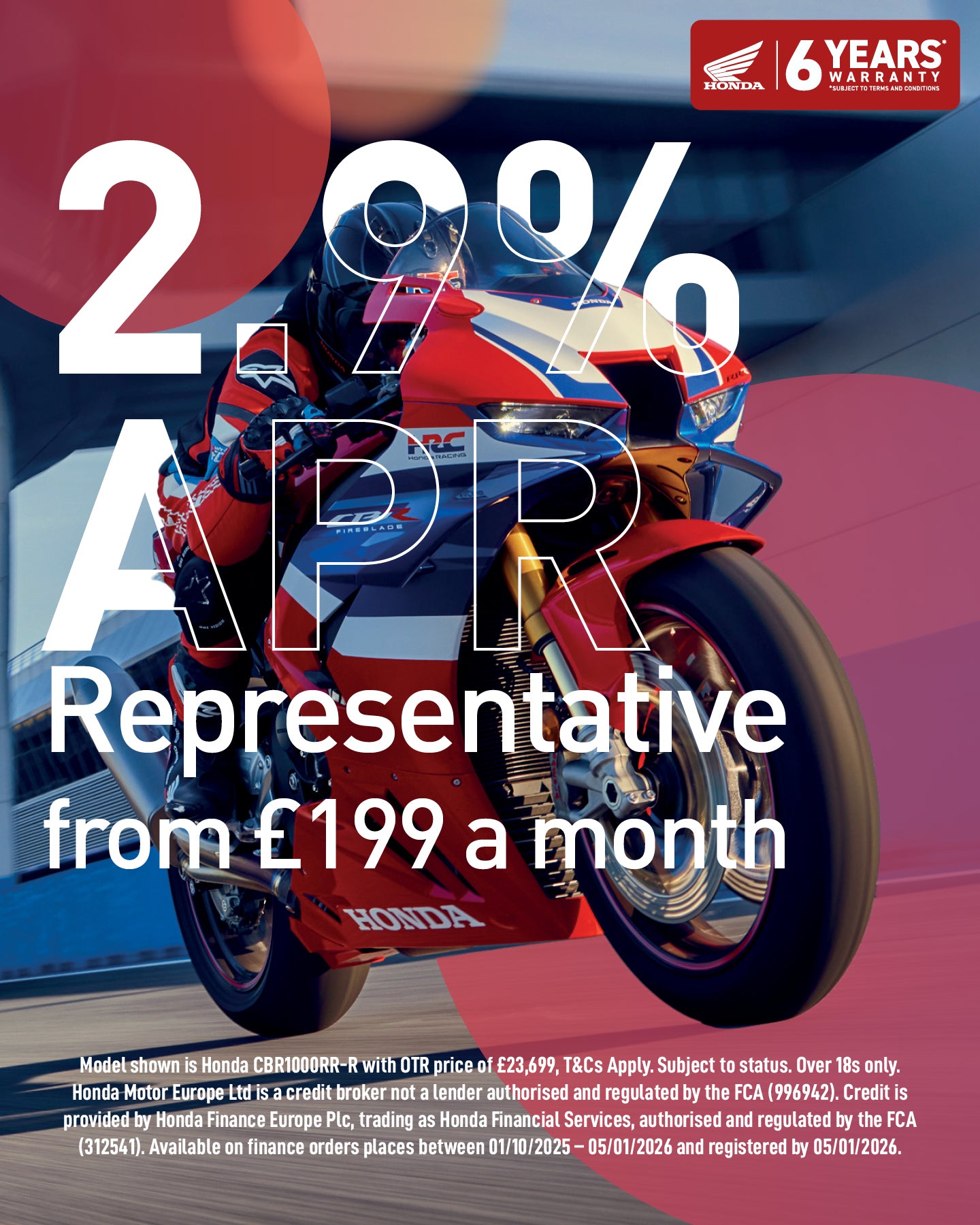 Honda Fireblade, Offers on Motorcycles, Honda of Bournemouth, Winter Honda Offers