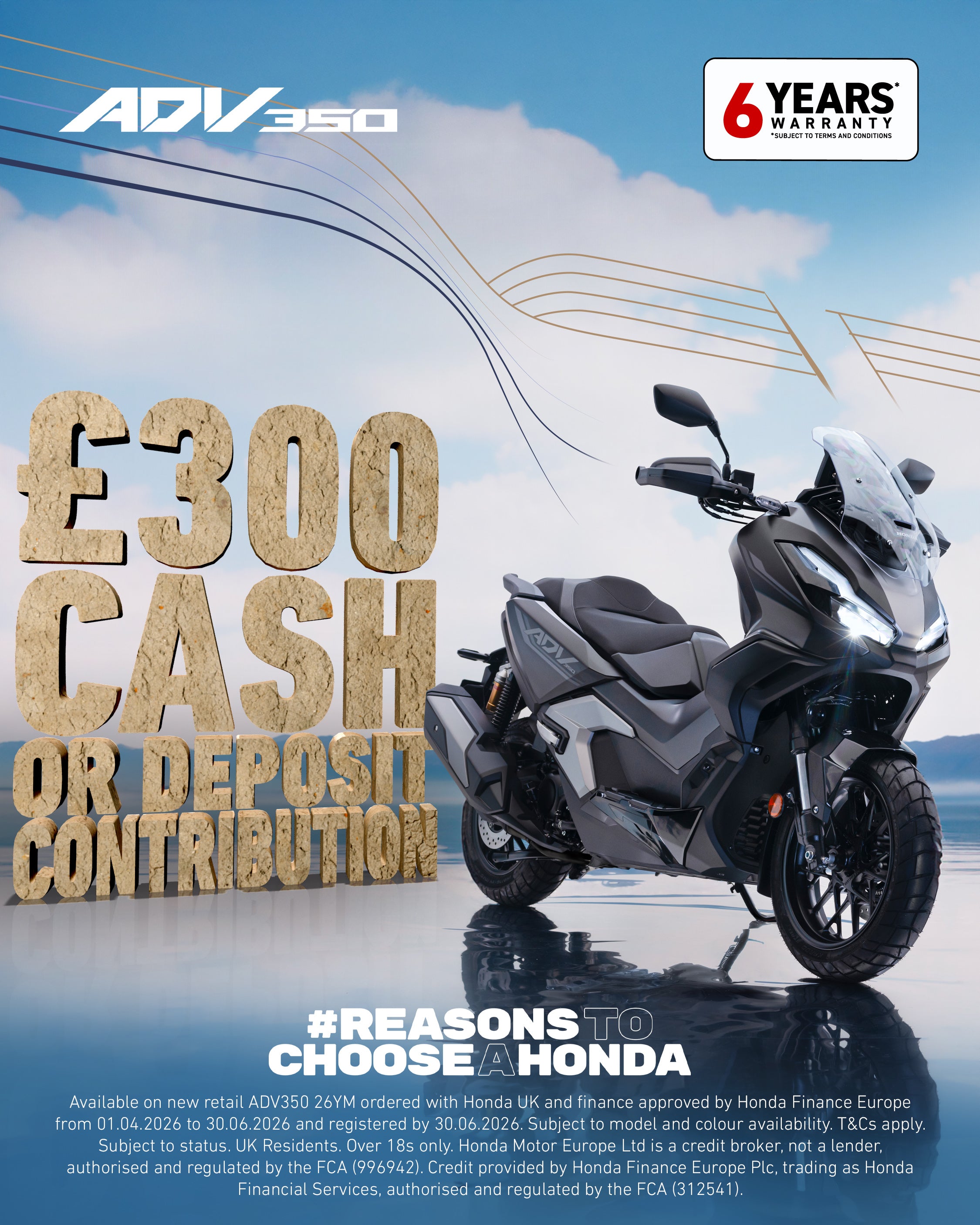 Cash Or Deposit Contribution Towards New Honda ADV350 | Honda Of Bournemouth