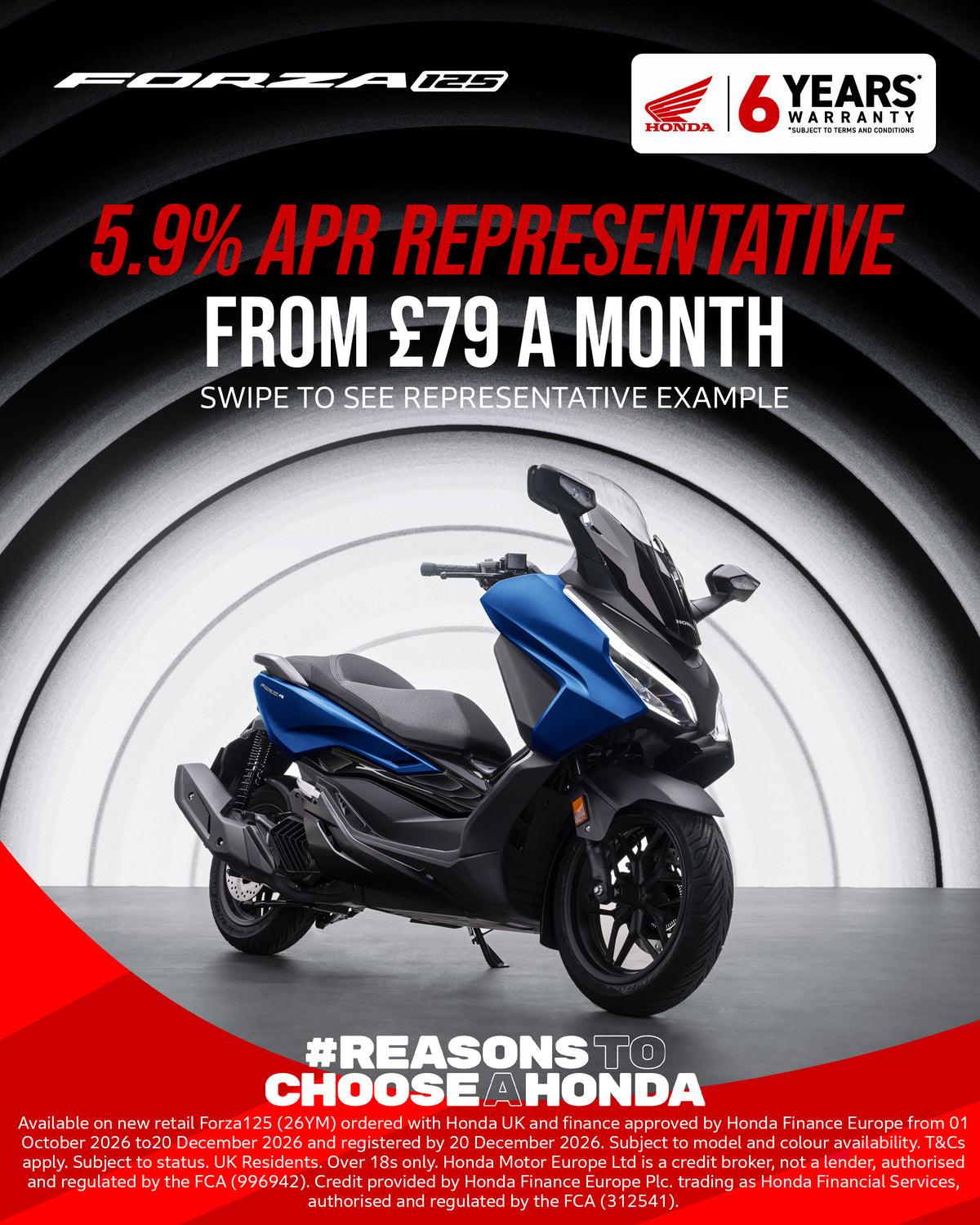 Blue Honda Forza 125 Scooter | Honda Of Bournemouth
