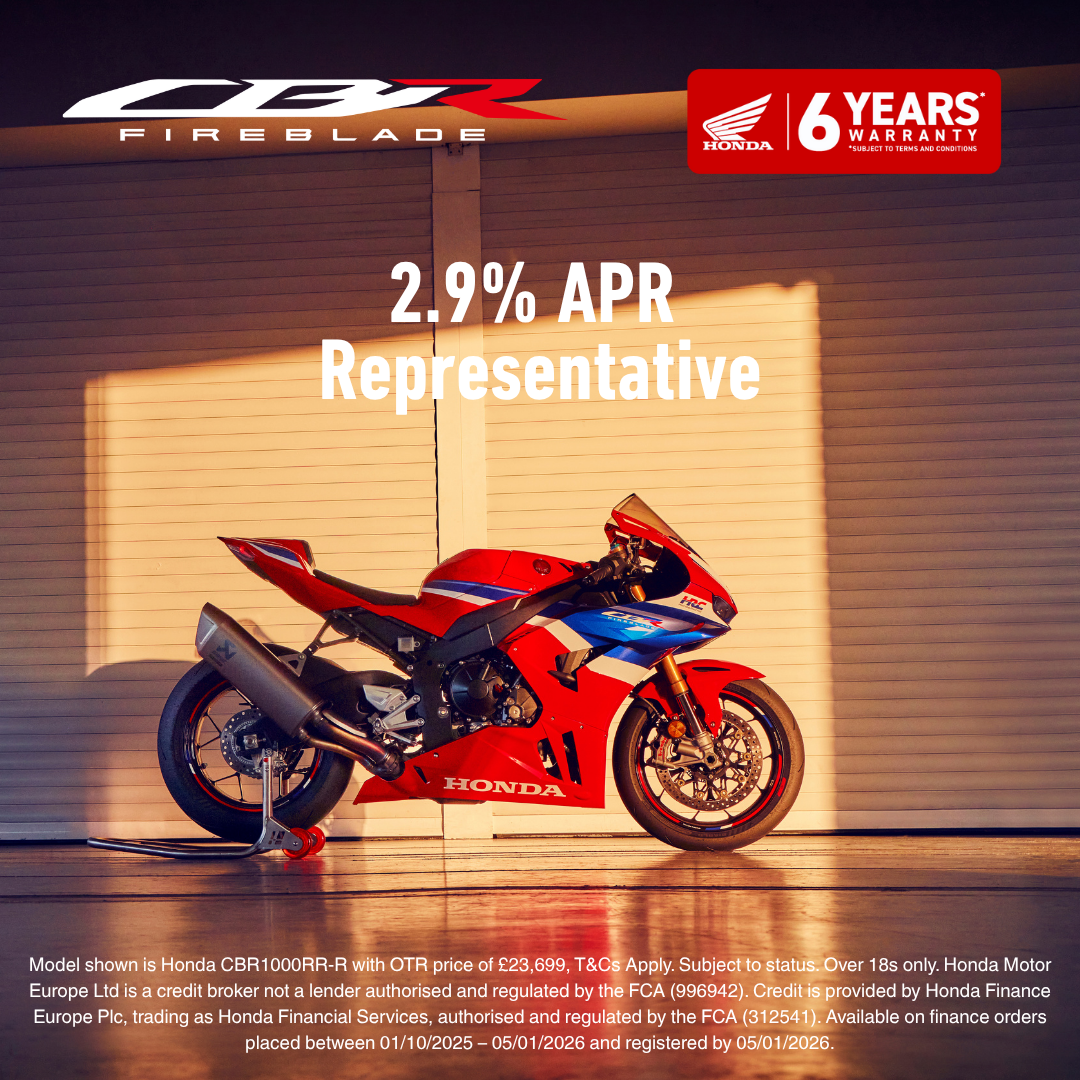 Honda Fireblade 2.9% APR | December Bike Deals | Honda of Bournemouth, New Motorcycles