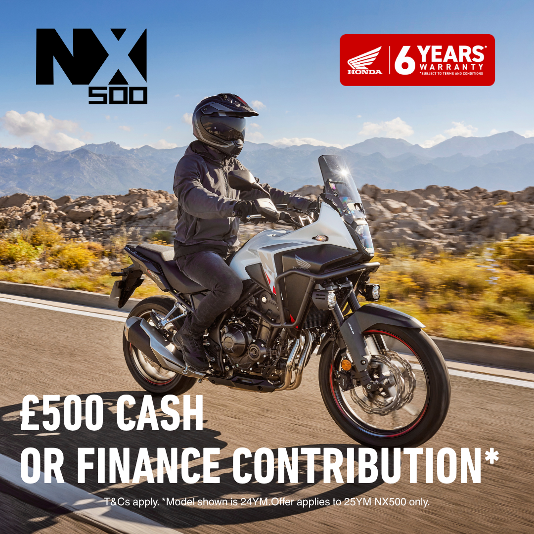 Honda NX500 Cash Contribution | December Bike Deals | Honda of Bournemouth, New Motorcycles