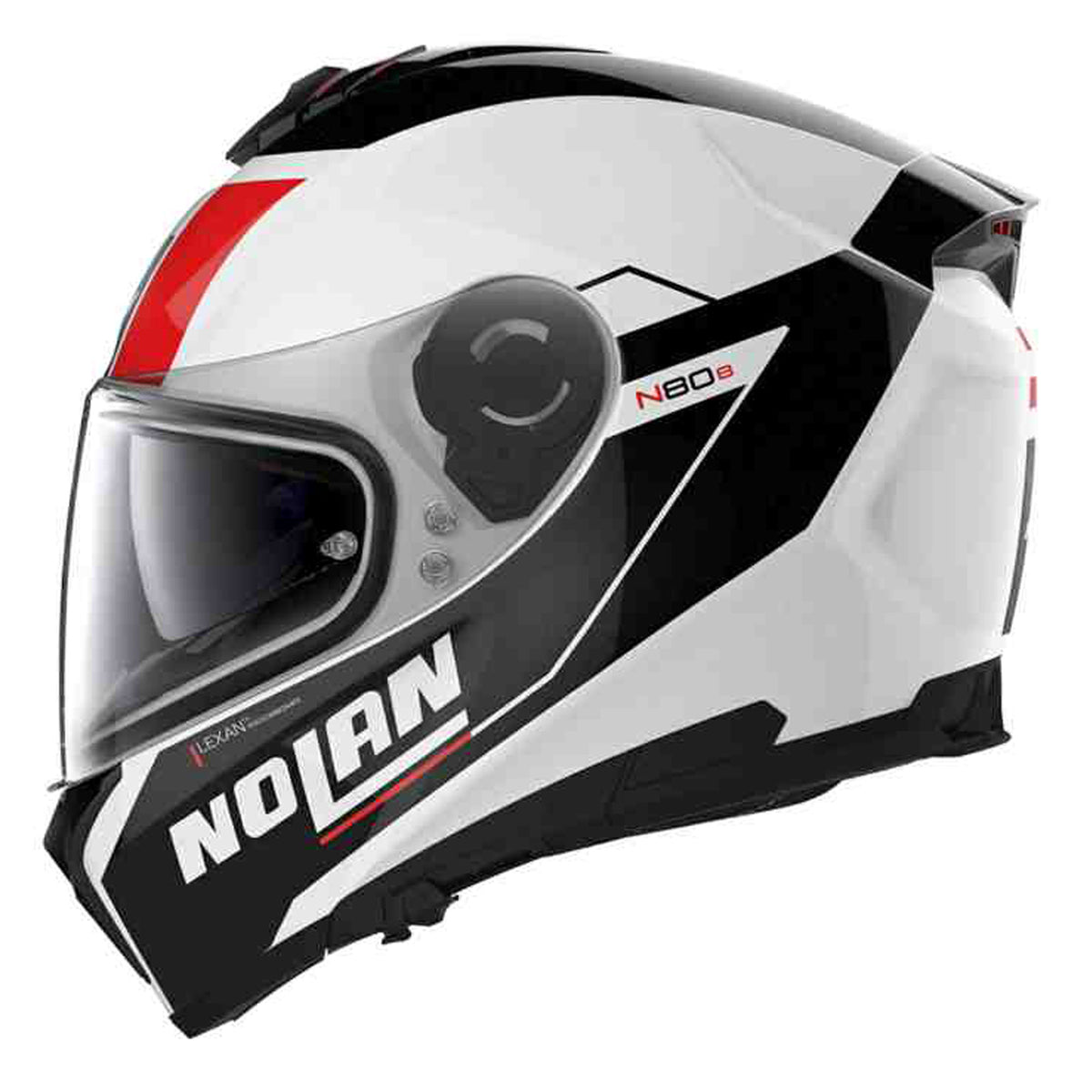 Nolan N80-8 White/Black/Red